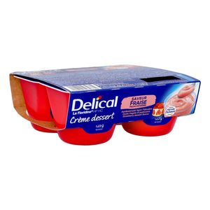 Delical Creme Dessert La Floridine Aardbei 4x125g