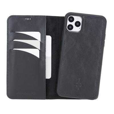 NorthLife iPhone 11 Pro Max - Leren Afneembare 2-in-1 bookcase telefoonhoes - Zwart