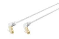 Digitus DK-1644-A-10090 RJ45 Netwerkkabel, patchkabel CAT 6A S/FTP 10.00 m Grijs 90° haaks naar onder, Afgeschermd, Halogeenvrij, Afgeschermd (dubbel) 1 stuk(s)