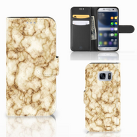 Samsung Galaxy S7 Bookcase Marmer Goud - thumbnail