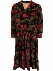 A.N.G.E.L.O. Vintage Cult robe-chemise plissée à fleurs (années 1950) - Marron