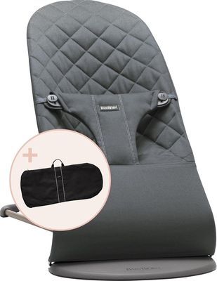 BabyBjörn Wipstoeltje Bliss Antraciet Cotton met Transporttas Zwart BabyBjörn Wipstoeltje Bliss Antraciet Cotton met Transporttas Zwart