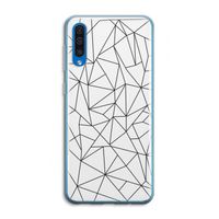 Geometrische lijnen zwart: Samsung Galaxy A50 Transparant Hoesje