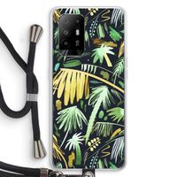 Tropical Palms Dark: Oppo A94 5G Transparant Hoesje met koord