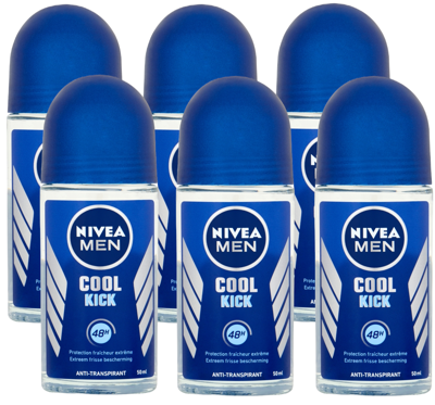 Nivea Men Cool Kick Roll-on Voordeelverpakking Nivea Men Cool Kick Roll-on Voordeelverpakking