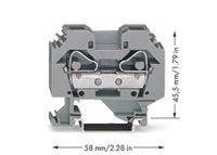 WAGO 283-101 Doorgangsklem 12 mm Spanveer Toewijzing: L Grijs 50 stuk(s) - thumbnail