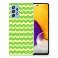 Samsung Galaxy A72 TPU bumper Waves Green - thumbnail