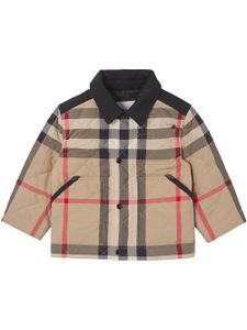 Burberry Kids veste matelassée à logo appliqué - Tons neutres