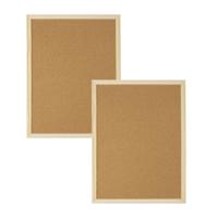 Gerimport Prikbord/memobord - 2x - kurk - bruin - 30 x 40 cm - hobby/knutsel materialen Gerimport Prikbord/memobord - 2x - kurk - bruin - 30 x 40 cm - hobby/knutsel materialen