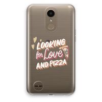 Pizza is the answer: LG K10 (2017) Transparant Hoesje