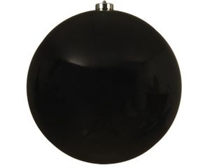 Kerstbal Glans XL - Zwart - Decoris