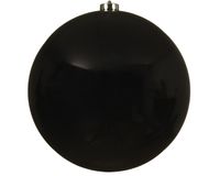 Kerstbal Glans XL - Zwart - Decoris - thumbnail