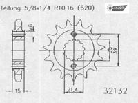 ESJOT Sprocket 520 15z standard