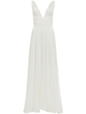 AZEEZA robe Cirrus en soie - Blanc