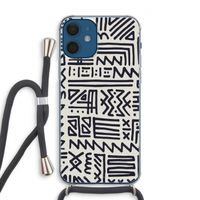 Marrakech print: iPhone 12 Transparant Hoesje met koord