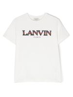 Lanvin Enfant Curb logo-embroidered T-shirt - Blanc