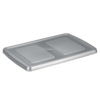Deksel - voor opslagbox 30-51 L - kunststof - lichtgrijs - 59 x 39 x 2,9 cm