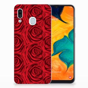 Samsung Galaxy A30 TPU Case Red Roses