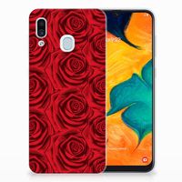 Samsung Galaxy A30 TPU Case Red Roses - thumbnail