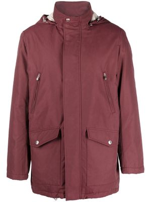 Brunello Cucinelli manteau en coton à design matelassé - Rouge