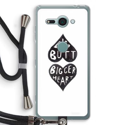 Big butt bigger heart: Sony Xperia XZ2 Compact Transparant Hoesje met koord