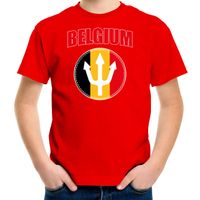 Rood fan shirt / kleding Belgium met drietand EK/ WK voor kinderen XL (158-164)  -