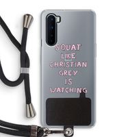 Christian Grey: OnePlus Nord Transparant Hoesje met koord