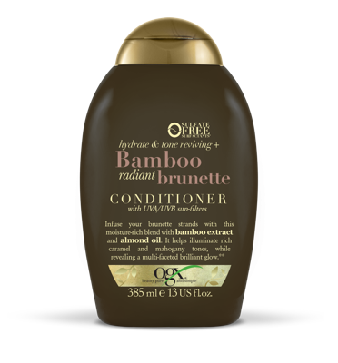 OGX Bamboo Radiant Brunette Conditioner 385ml | Voor Dof Haar