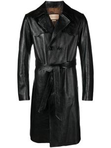 Gucci trench à taille ceinturée - Noir