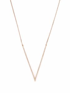 Djula collier Big V en or rose 18ct orné de diamants