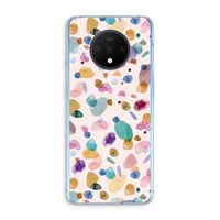 Terrazzo Memphis Pink: OnePlus 7T Transparant Hoesje