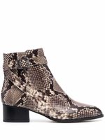 Michael Michael Kors bottines à effet peau de python - Gris Michael Michael Kors bottines à effet peau de python - Gris