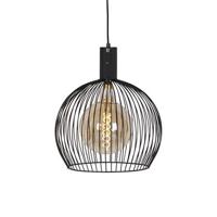 QAZQA Design ronde hanglamp zwart 40 cm - Dos - thumbnail