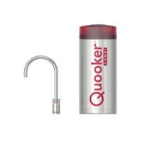 Quooker Nordic Round kokendwaterkraan - draaibare uitloop - Combi reservoir - Warm / kokend water - RVS 22NRRVS
