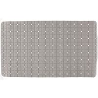 Badmat/douchemat anti-slip grijs vierkant patroon 69 x 39 cm