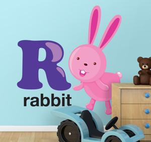 Sticker kinderen letter R