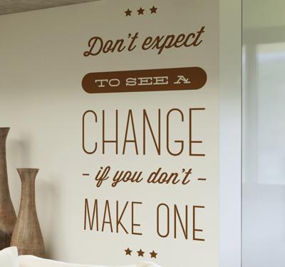 Sticker tekst dont expect