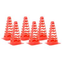 VidaXL Voetbalpionnen 6 st stapelbaar 13x13x22,5 cm oranje VidaXL Voetbalpionnen 6 st stapelbaar 13x13x22,5 cm oranje