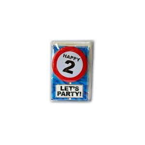 2 jaar ansichtkaart met button