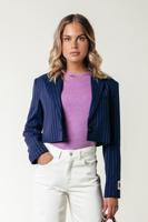 Colourful Rebel Winoah Pinstripe Blazer | Dark blue