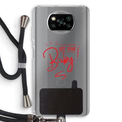 Not Your Baby: Xiaomi Poco X3 NFC Transparant Hoesje met koord