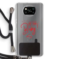 Not Your Baby: Xiaomi Poco X3 NFC Transparant Hoesje met koord
