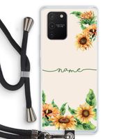 Zonnebloemen: Samsung Galaxy S10 Lite Transparant Hoesje met koord
