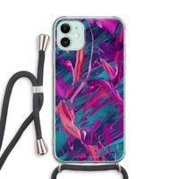 Pink Clouds: iPhone 11 Transparant Hoesje met koord
