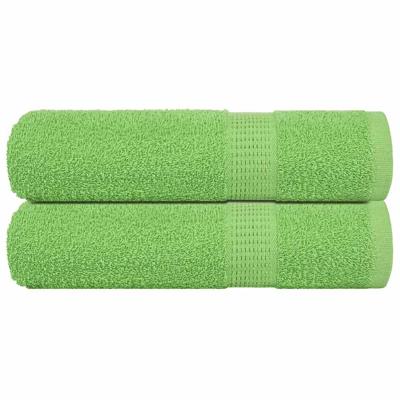 VidaXL Douchehanddoeken 2 st 70x140 cm 360 g/m² 100% katoen appelgroen