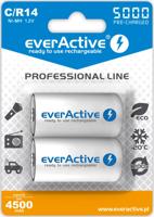 Herlaadbare batterijen everActive Ni-MH R14 C 5000 mAh Professional Line