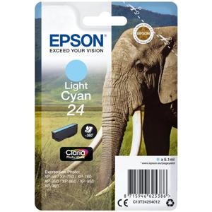Epson Elephant Singlepack Light Cyan 24 Claria Photo HD Ink