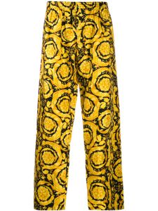 Versace bas de pyjama à imprimé baroque - Noir