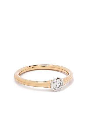 Courbet bague Origine en or rose recyclé 18ct pavée de diamants de synthèse