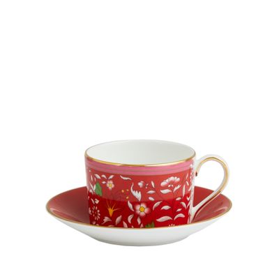 WEDGWOOD - Wonderlust - Theekop&schotel Crimson Jewel